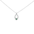 Emerald Halo Elegance Necklace