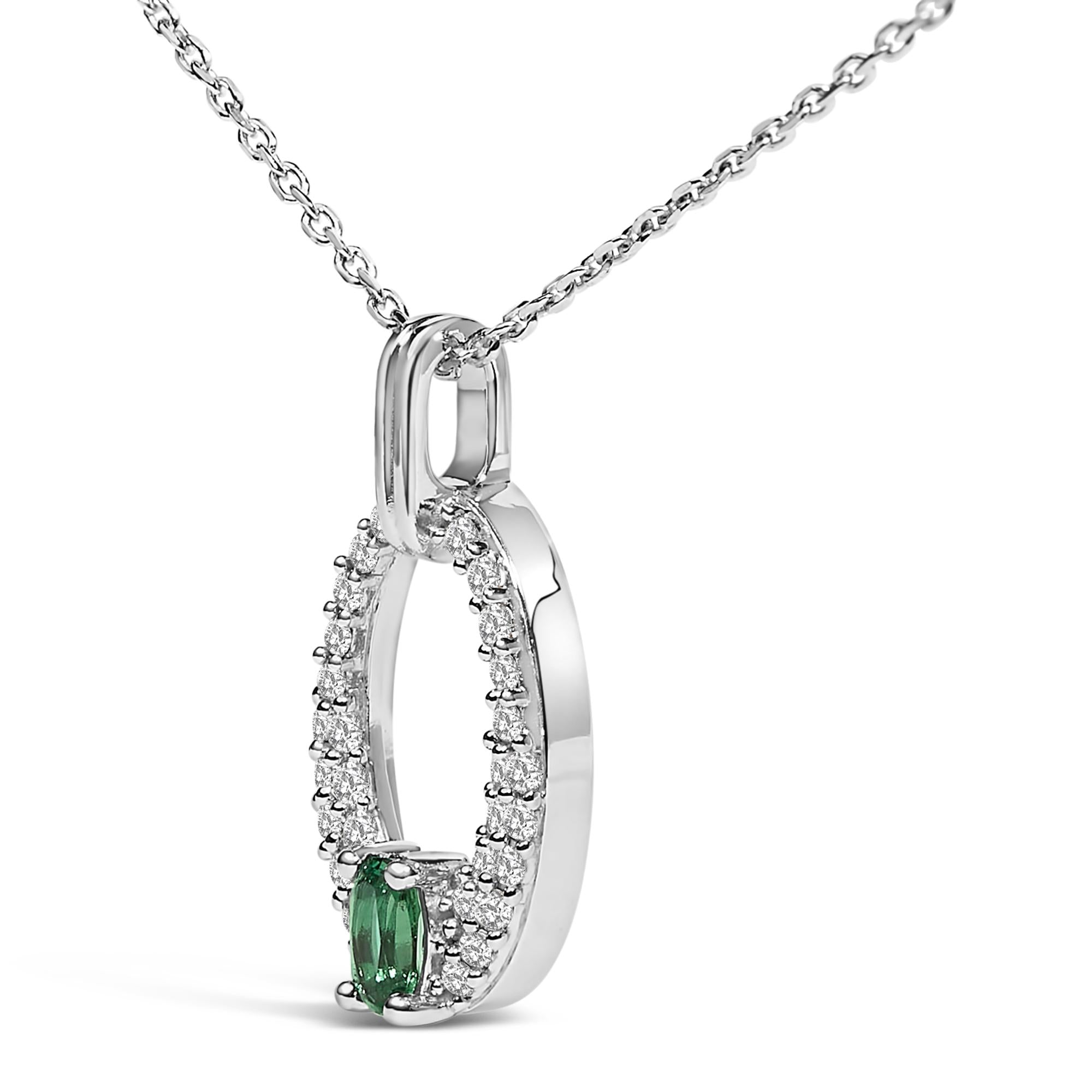 Emerald Halo Elegance Necklace