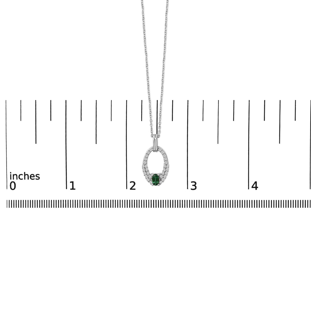 Emerald Halo Elegance Necklace