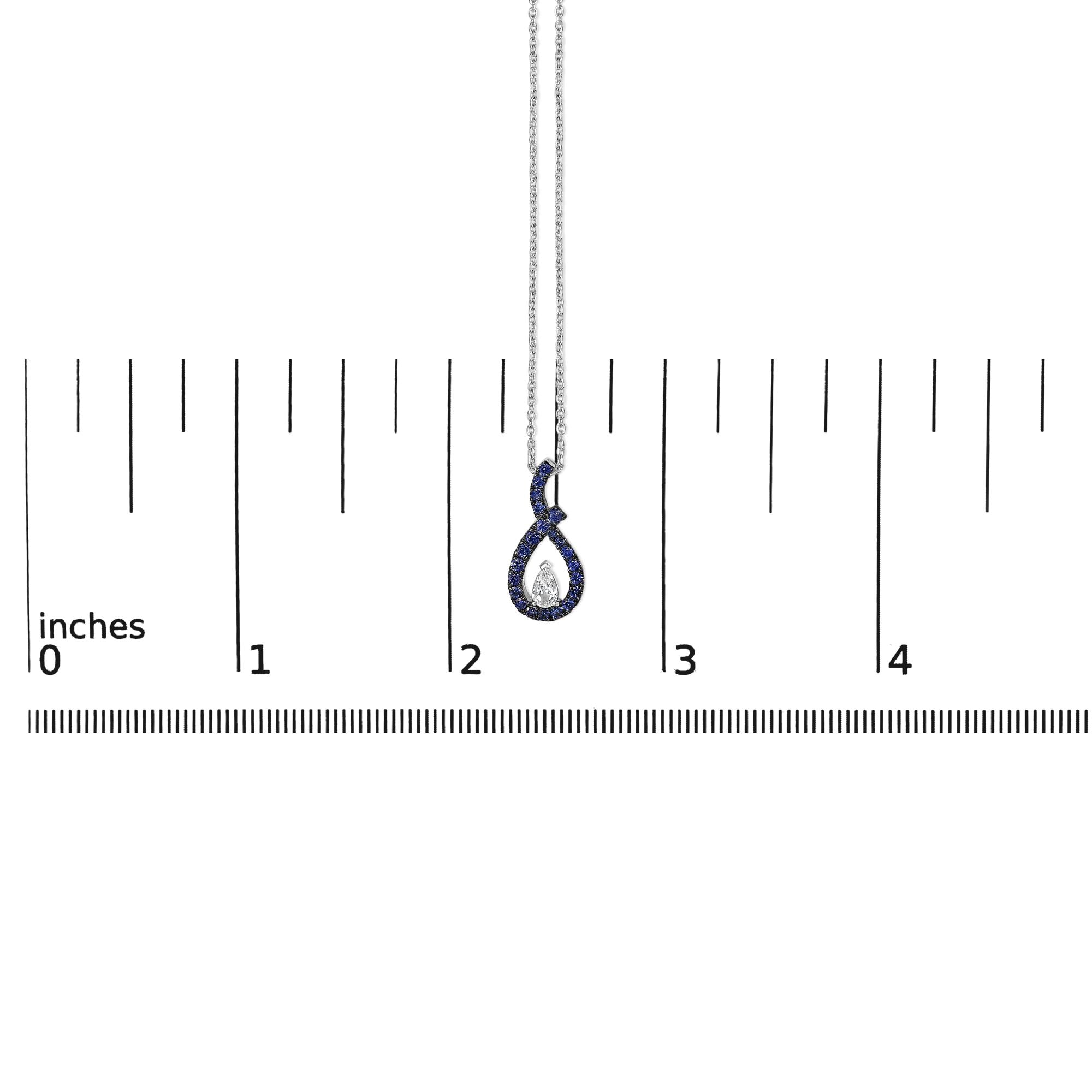 Azure Teardrop Pendant Necklace