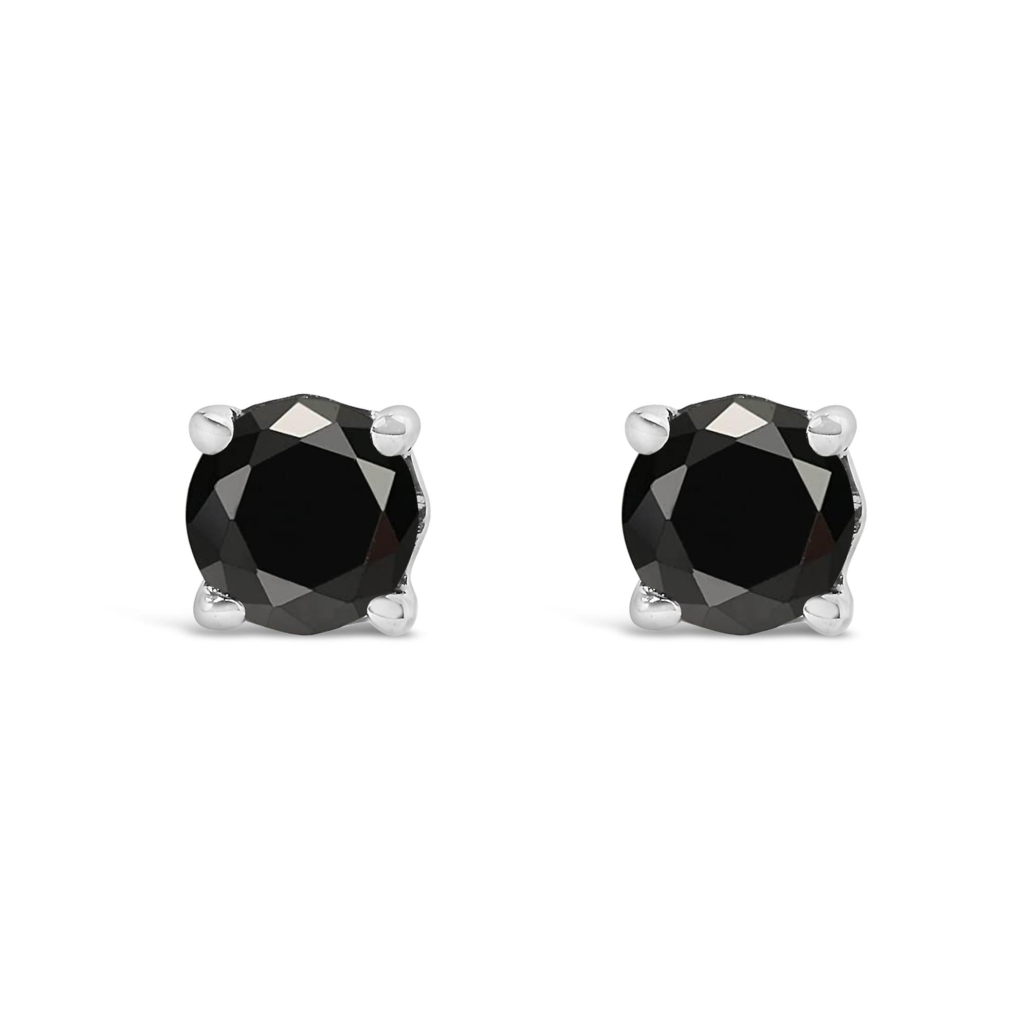Midnight Diamond Stud Earrings