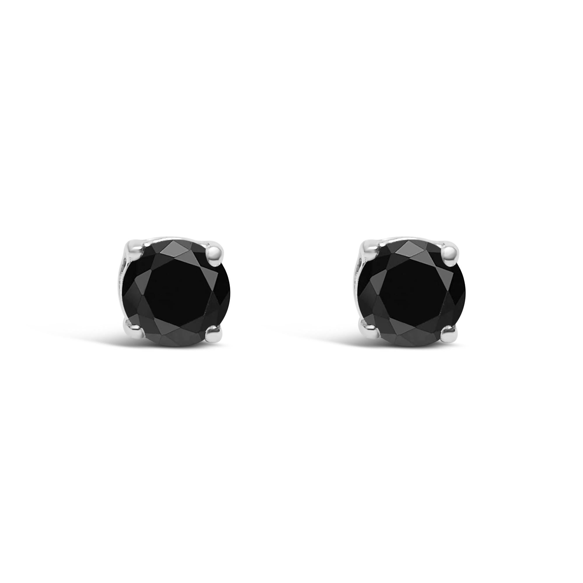 Midnight Diamond Stud Earrings