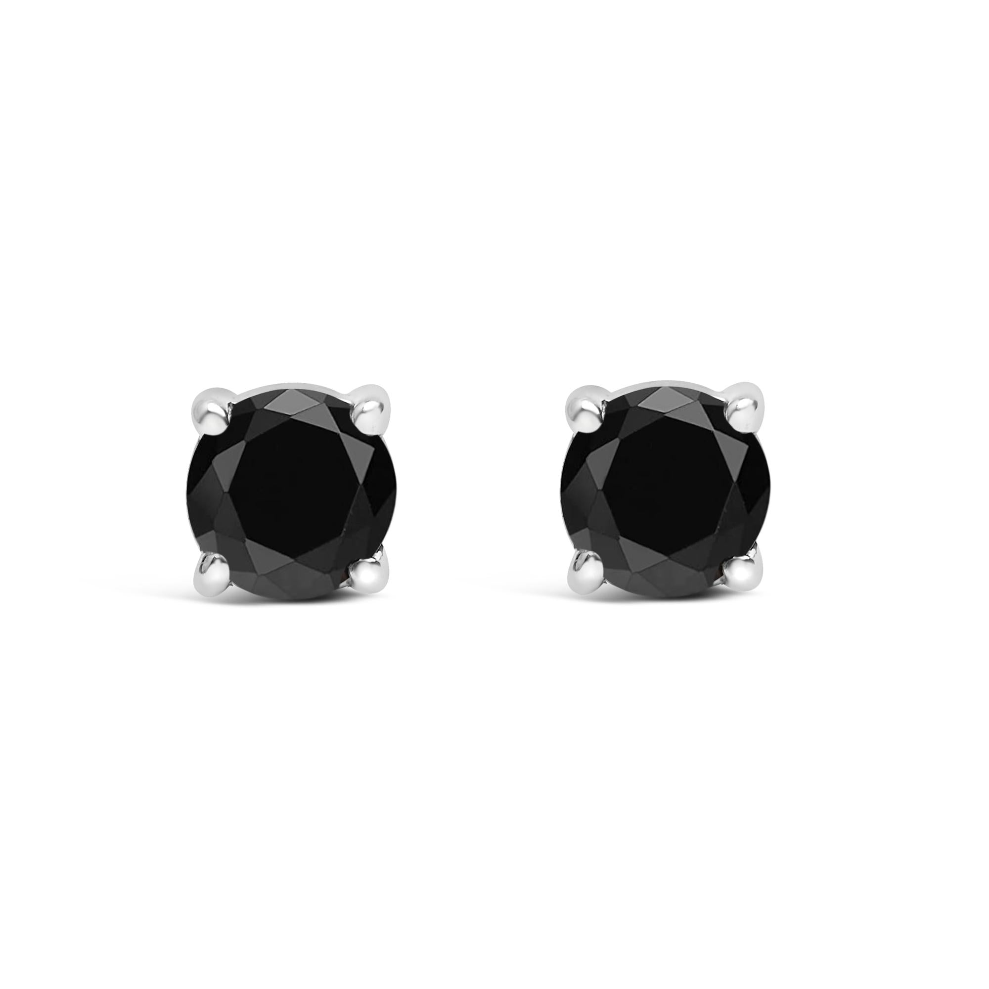 Midnight Diamond Stud Earrings