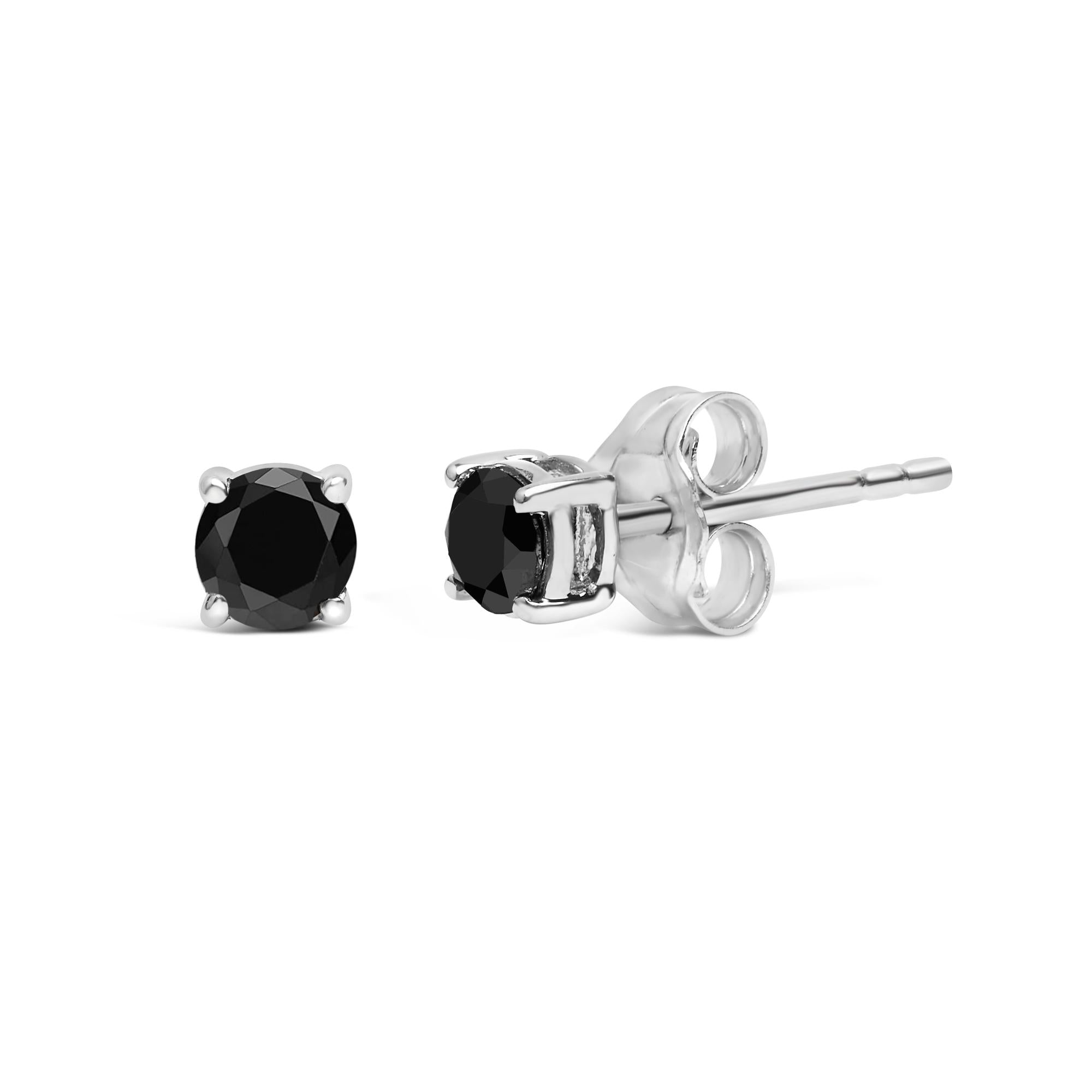 Midnight Diamond Stud Earrings
