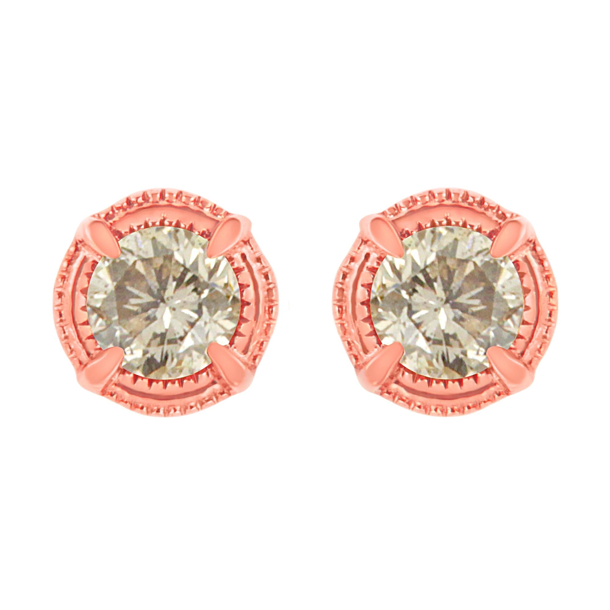 Rose Luxe Diamond Stud Earrings