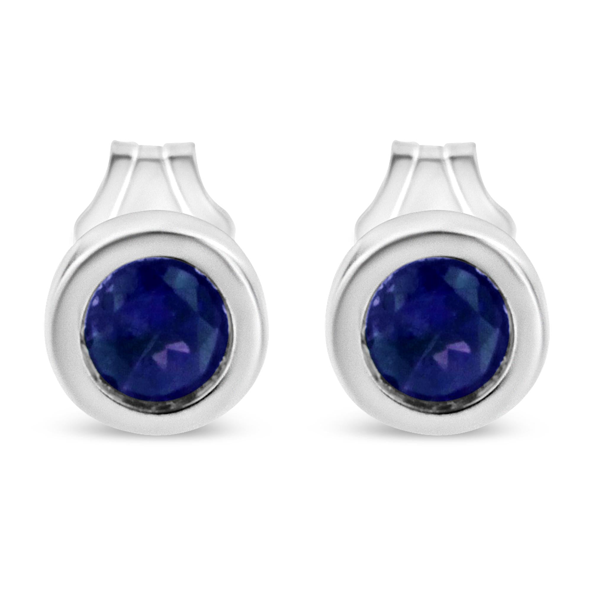 Royal Sapphire Stud Earrings