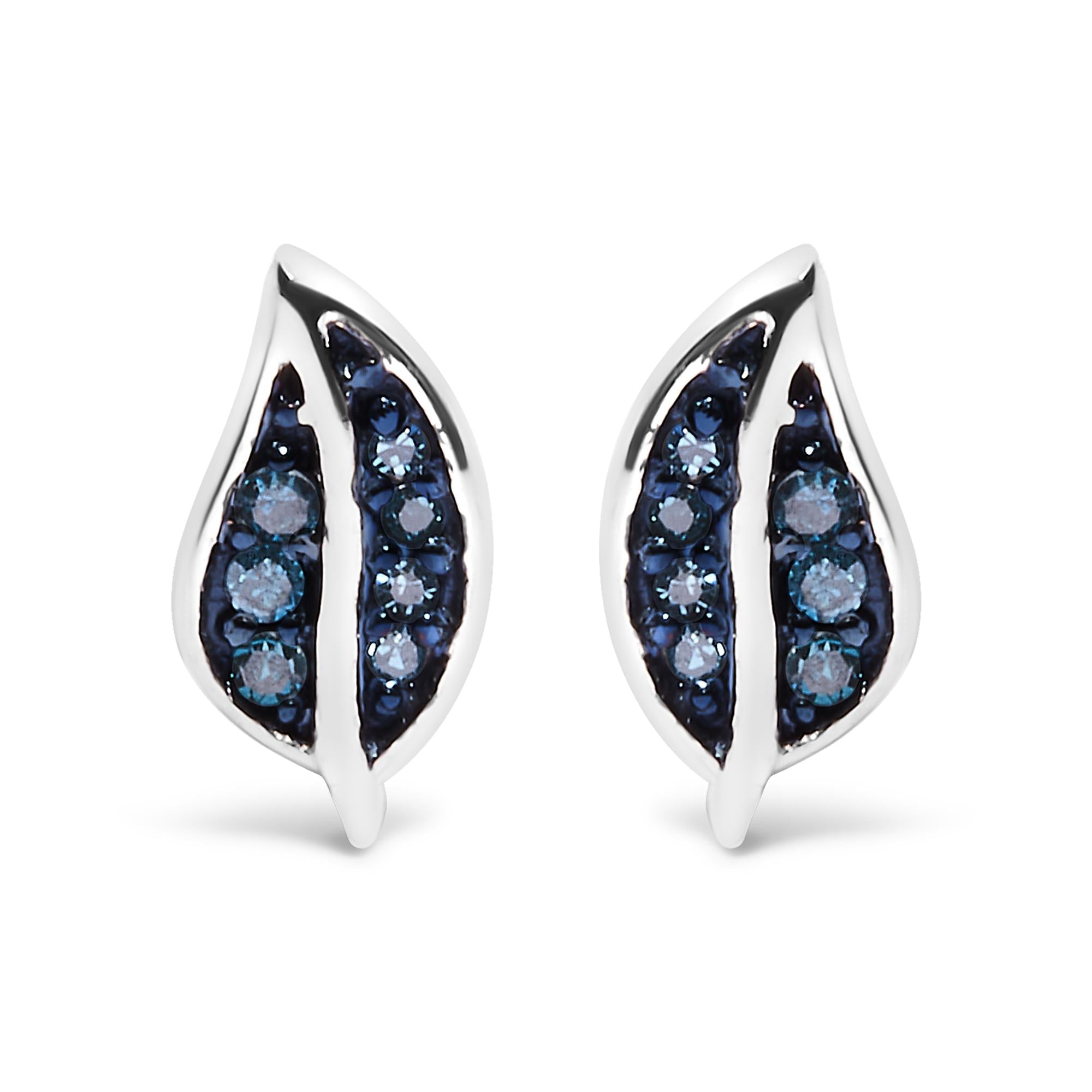 Twilight Leaf Diamond Studs