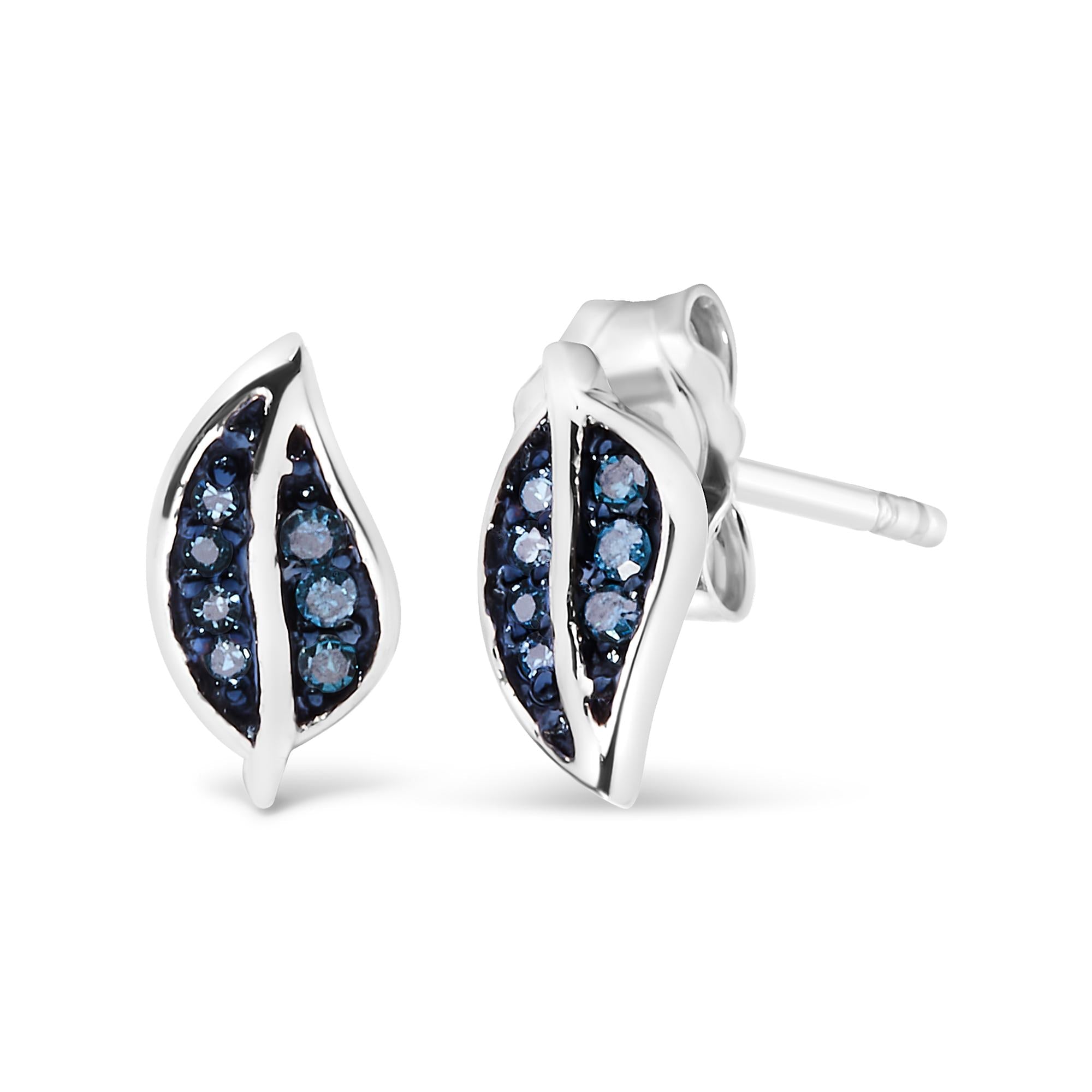Twilight Leaf Diamond Studs