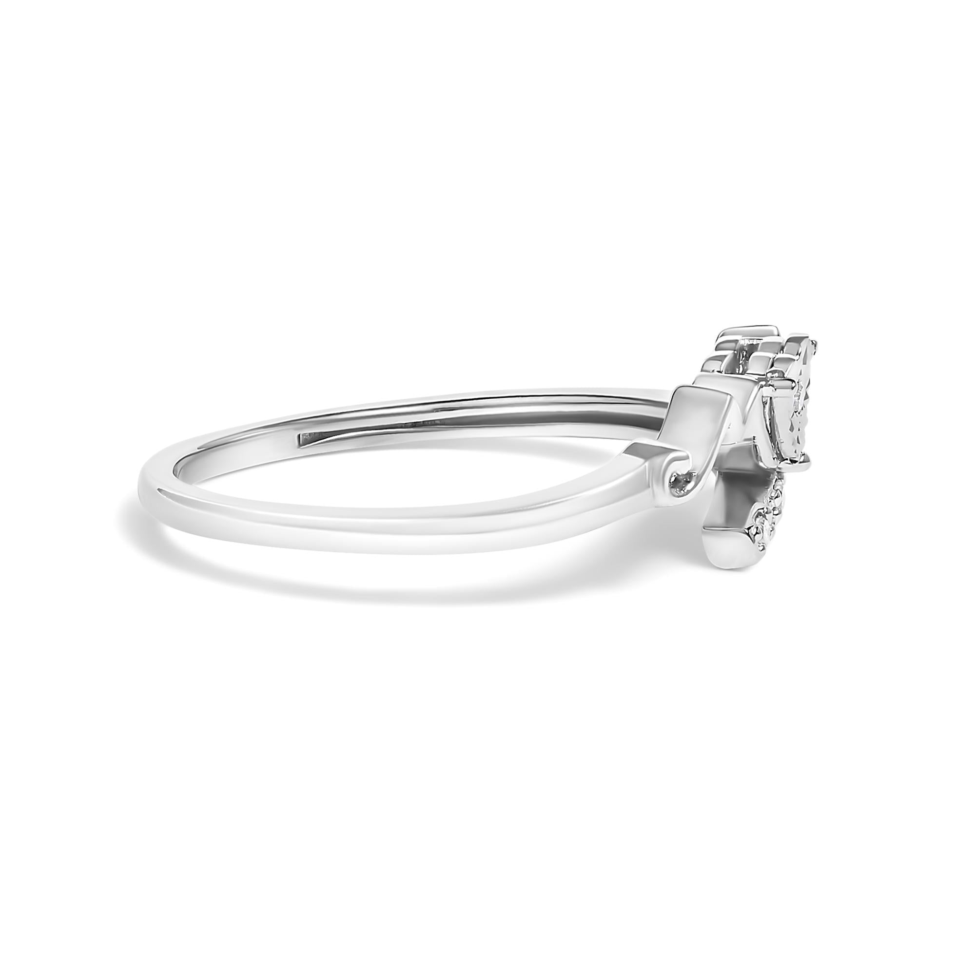 Diamond Heart Mom Ring