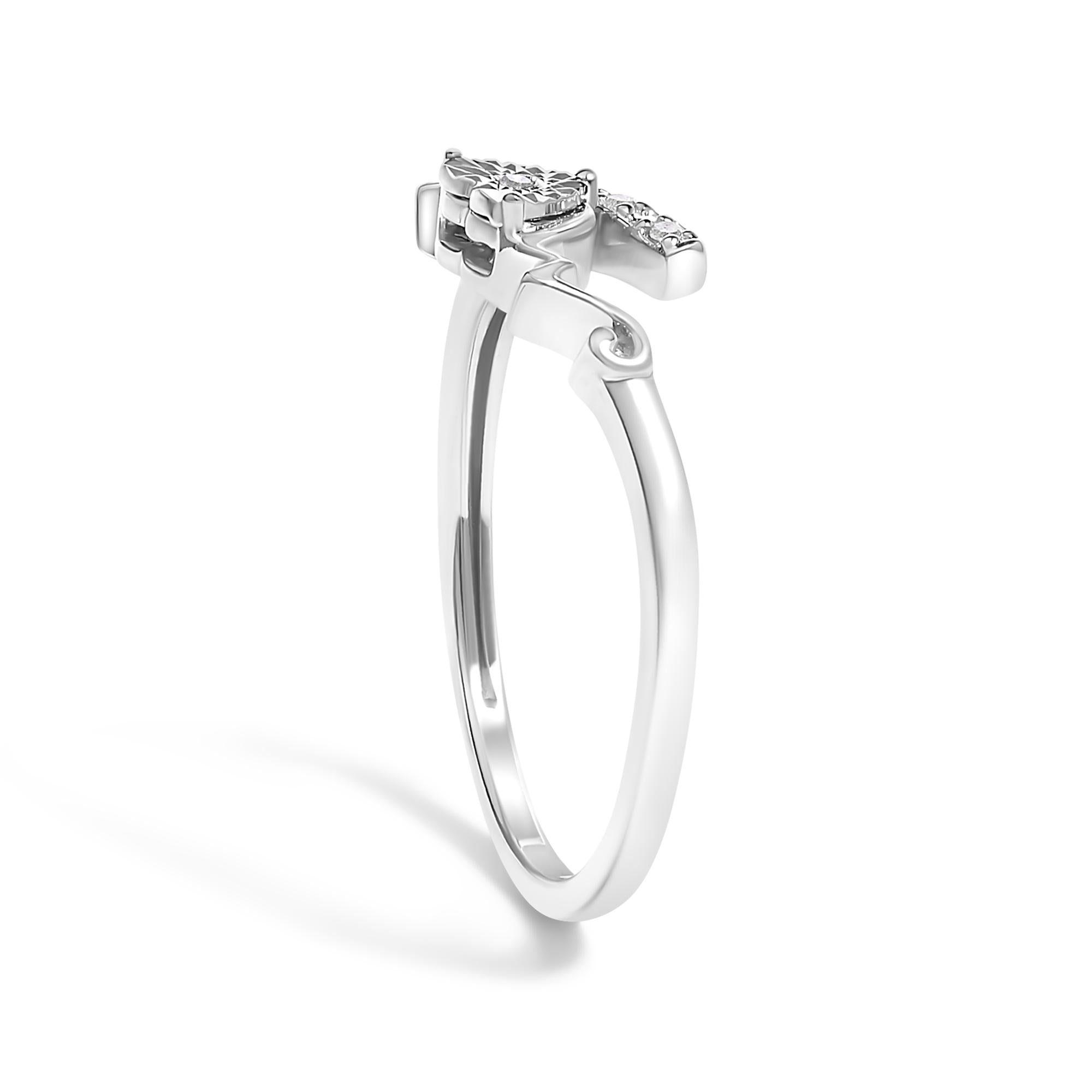 Diamond Heart Mom Ring