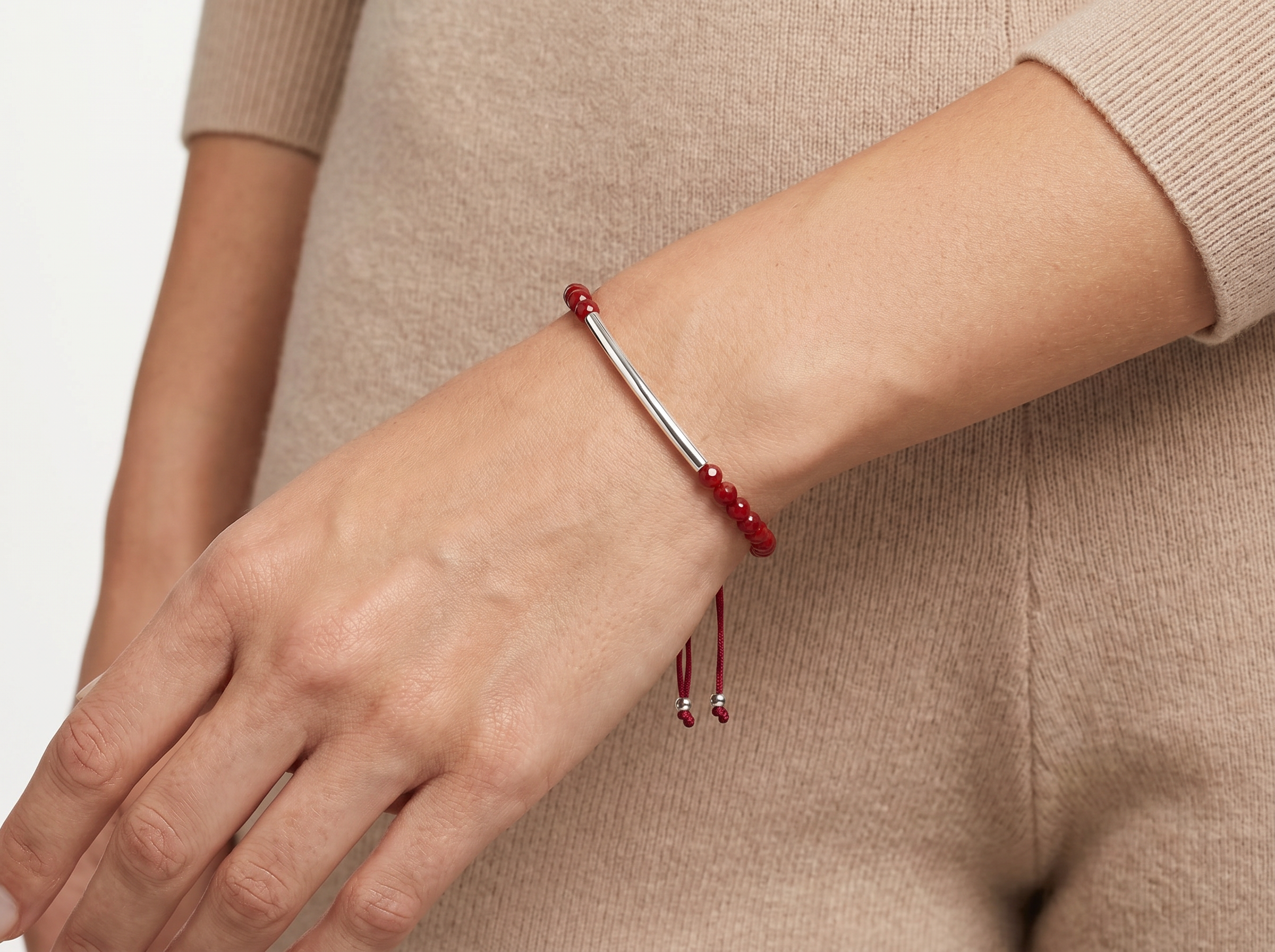 Crimson Bar Bracelet