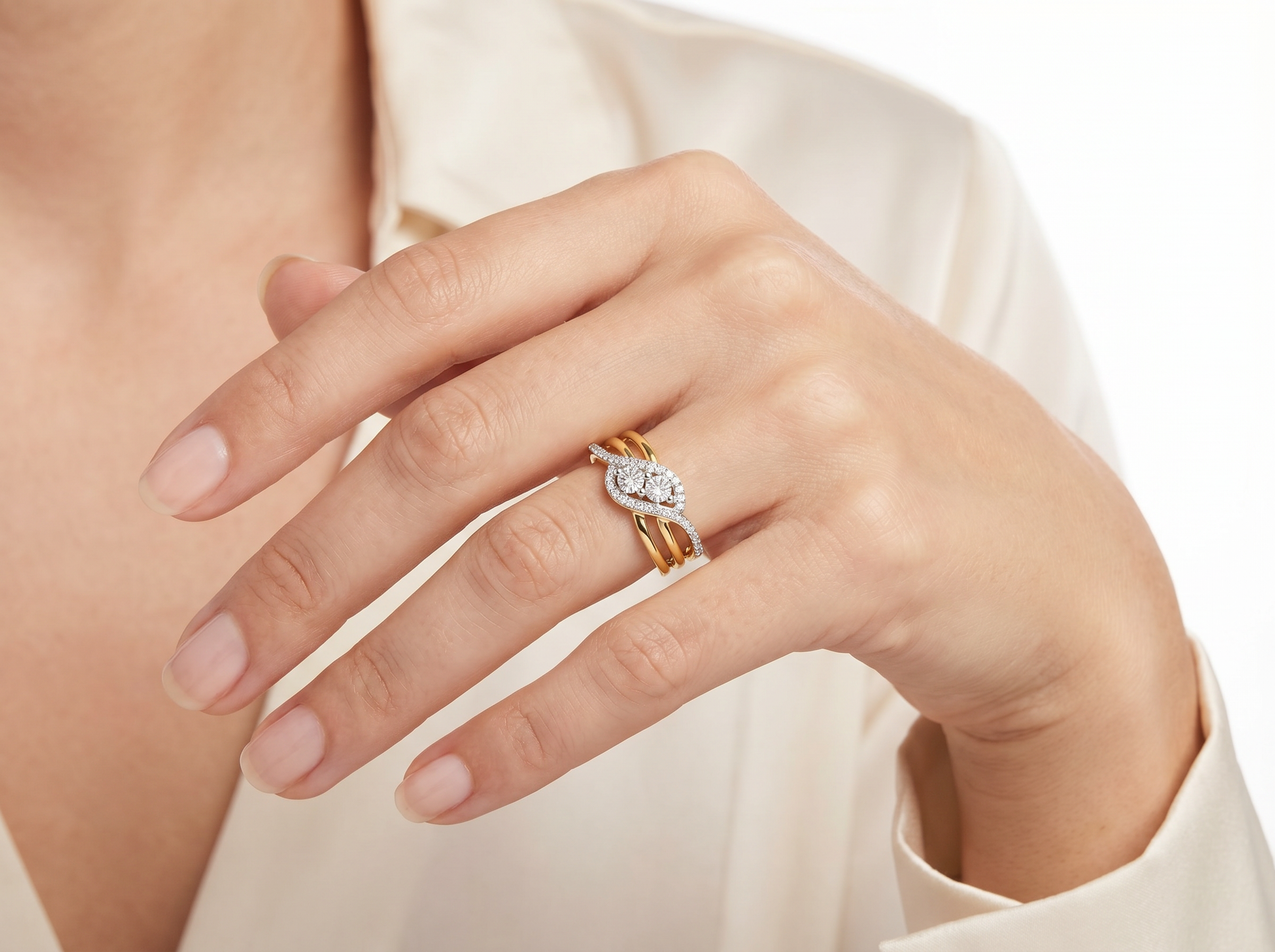 Aurora Bypass Diamond Ring