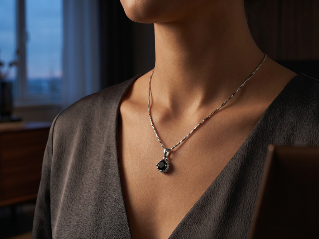 Noir Solstace Pendant Necklace