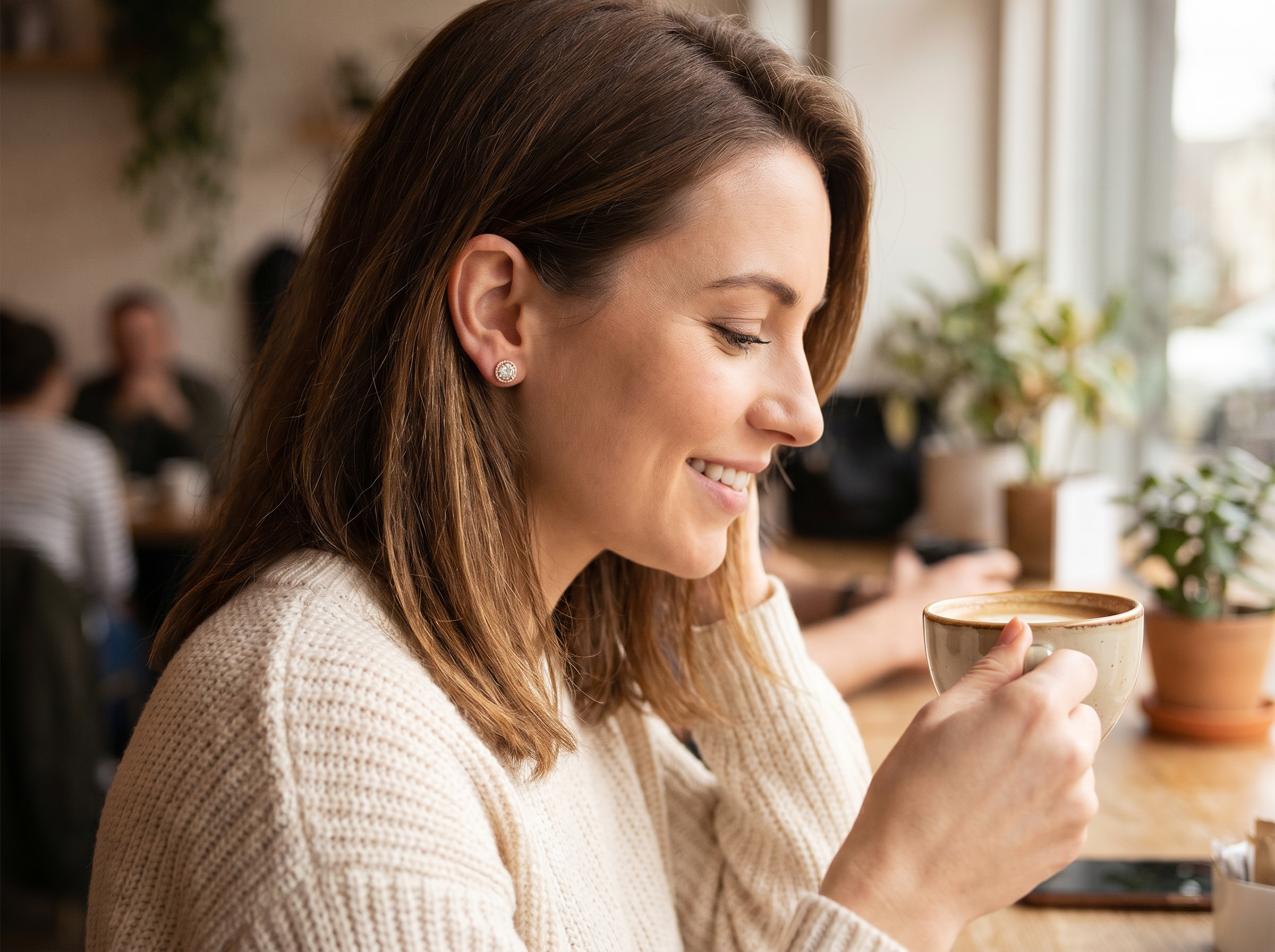 Rose Luxe Diamond Stud Earrings
