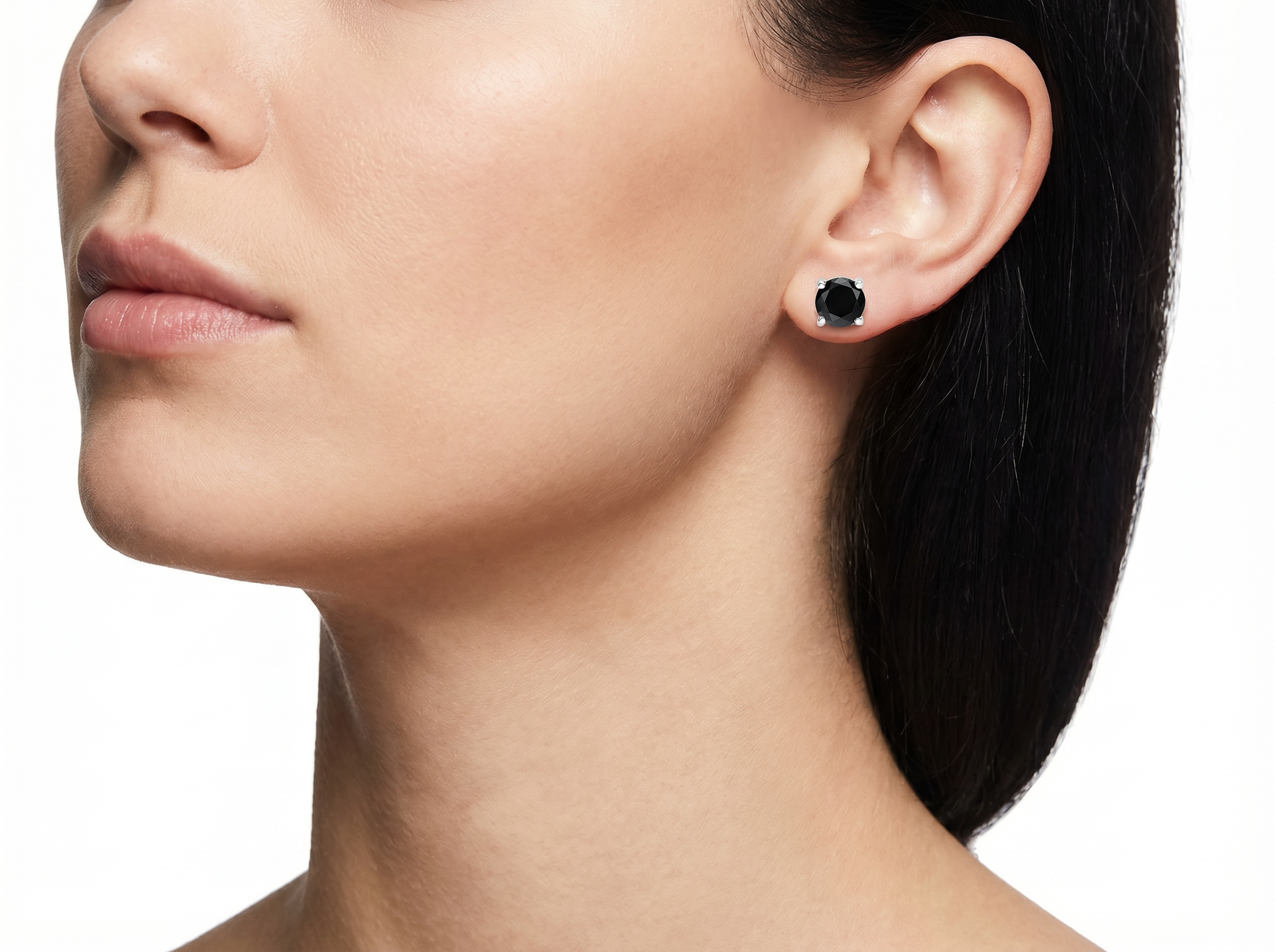 Midnight Diamond Stud Earrings